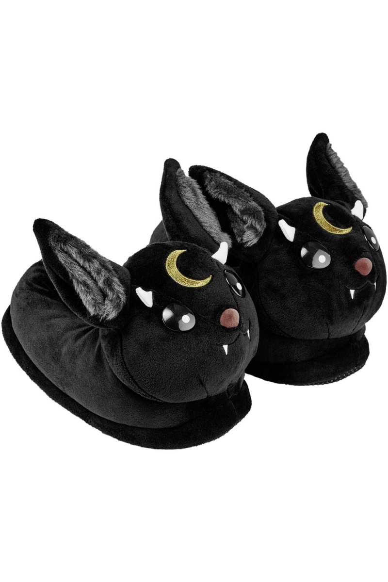 Killstar Vampir Slippers Negros | 76345-PAGH