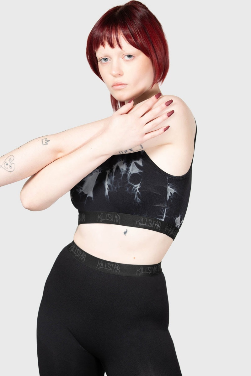 Killstar Vampyre Lunge Panelled Leggings Negros | 85176-YIRP
