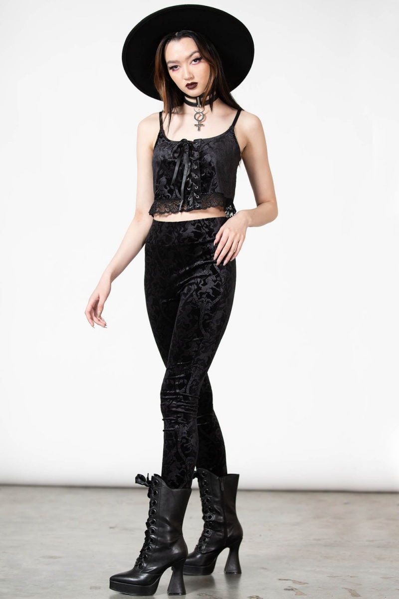 Killstar Versilesa Leggings Negros | 09826-DBEC