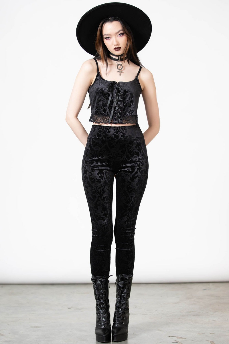 Killstar Versilesa Leggings Negros | 09826-DBEC