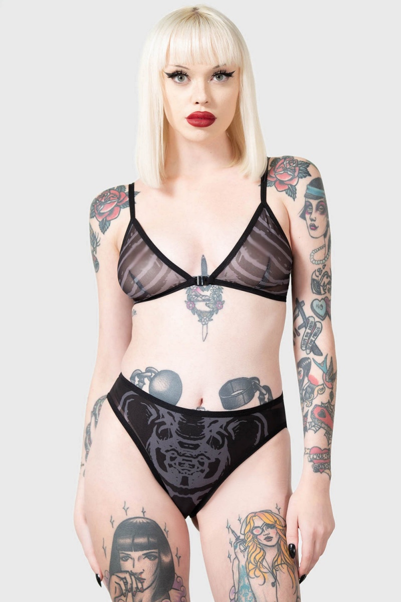 Killstar Vertebra Bralet Negros | 74652-PUVJ