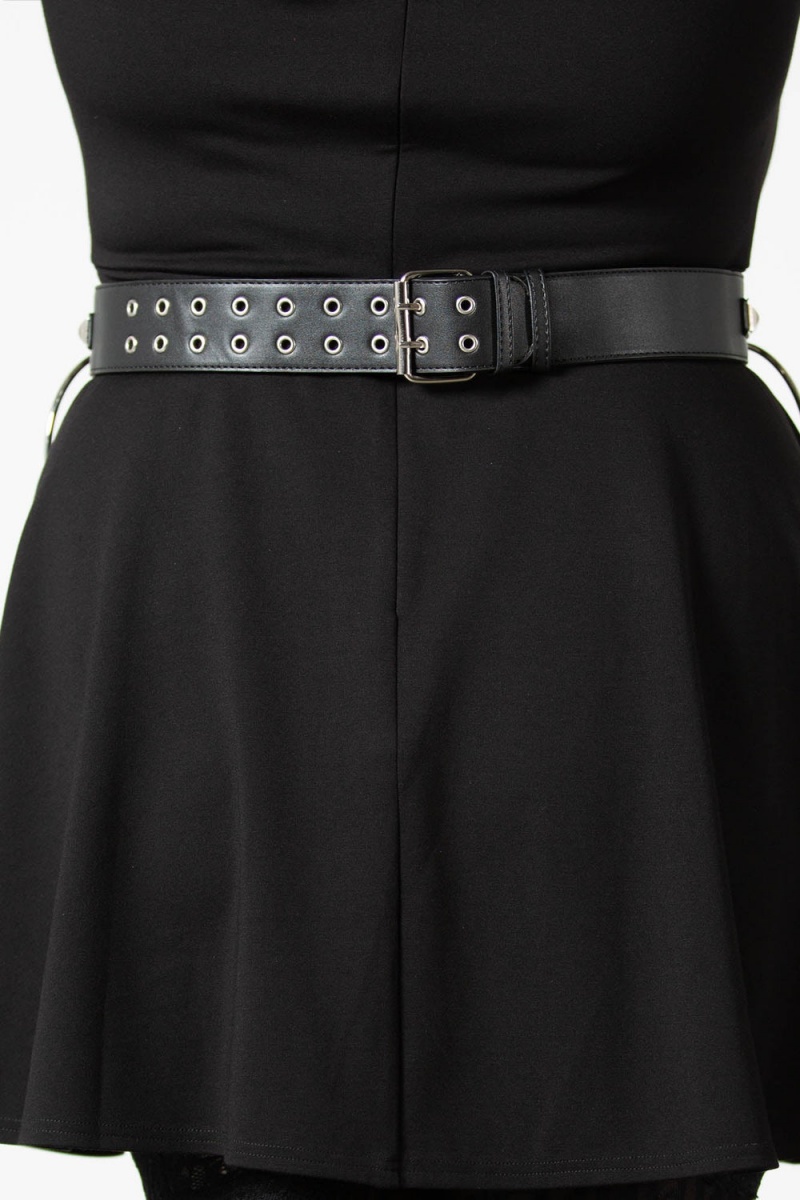 Killstar Vicious Studded Belt [S] [PLUS] Plateados | 63279-RZTD