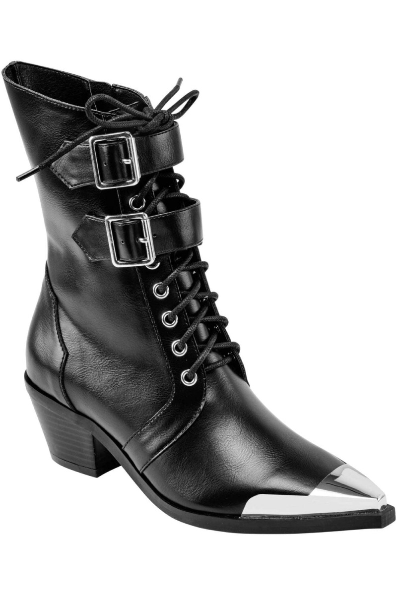 Killstar Violet Boots Negros | 50792-LXOH