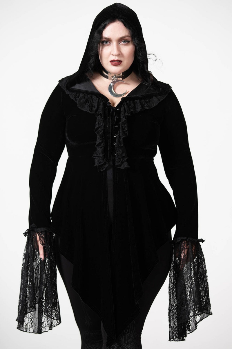 Killstar Weira Encapuchado Top Negros | 09863-LKSO
