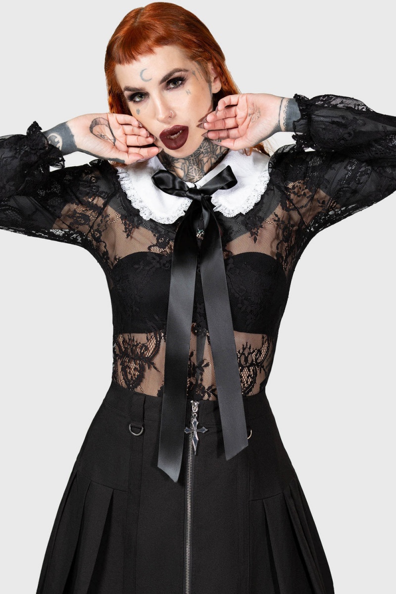 Killstar Wicked Story Top Negros | 57689-CRDK