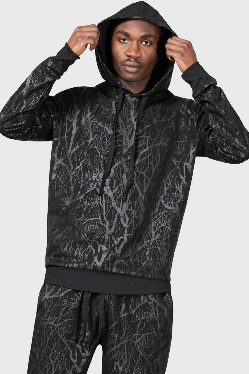 Killstar Wicked Woods Watcher Hoodie Negros | 61207-FDEK
