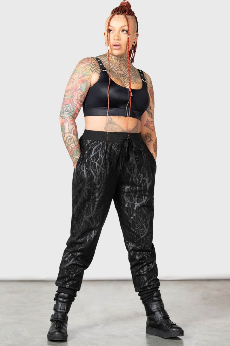 Killstar Wicked Woods Watcher Joggers Negros | 52143-IRLU