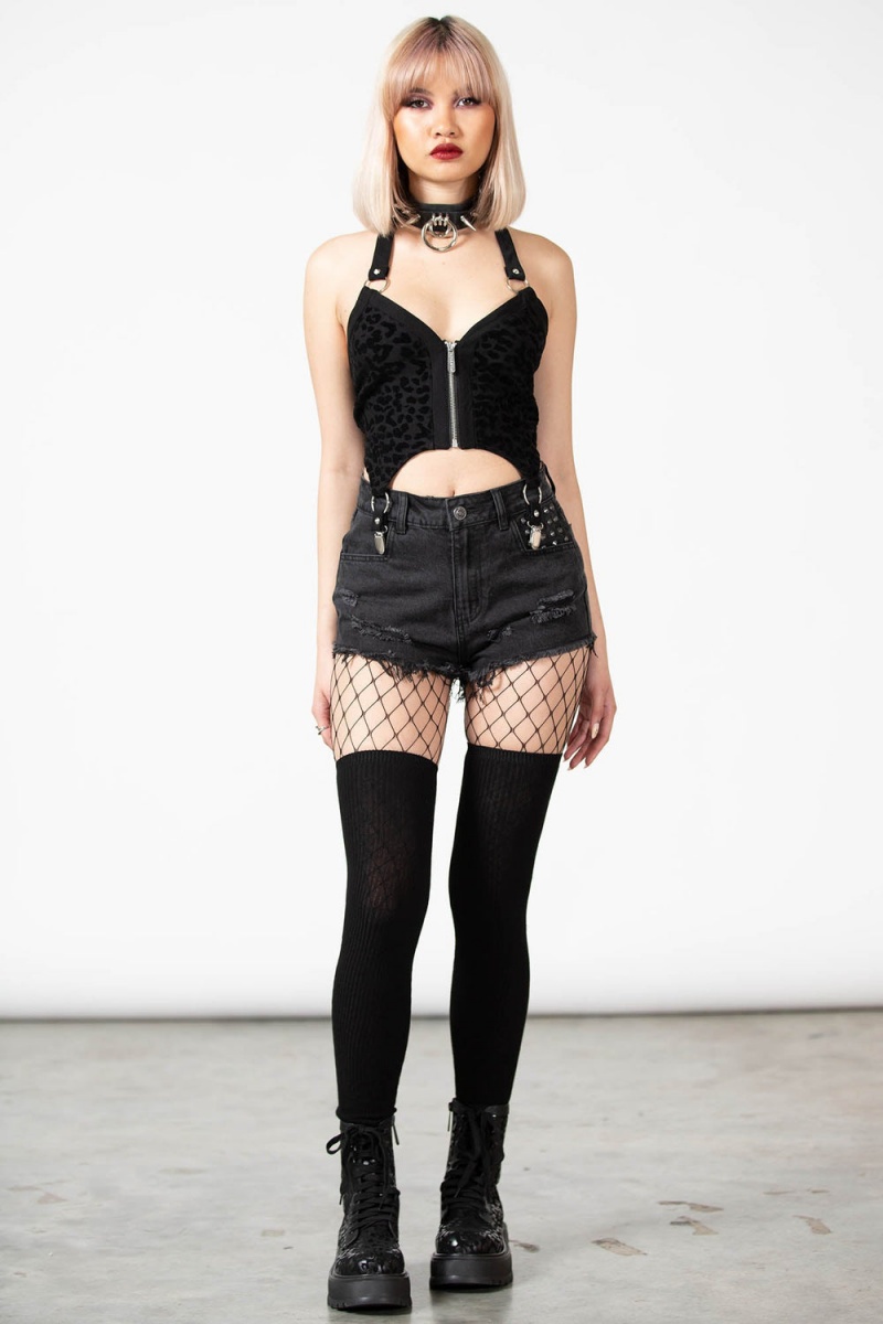 Killstar Wild Instinct Halter Top Negros | 97653-HUKI