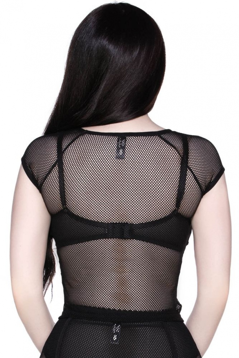 Killstar Wildchild Fishnet Top [B] Negros | 64209-GTCA