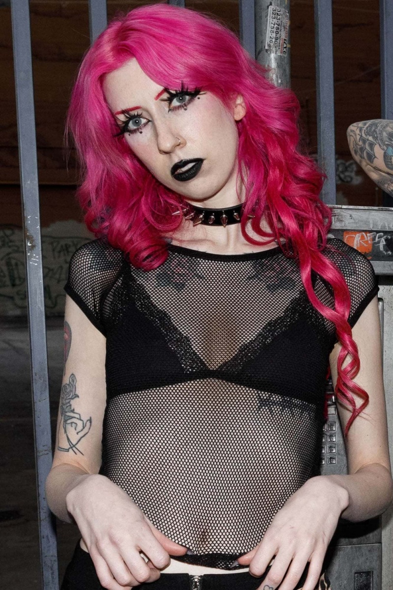 Killstar Wildchild Fishnet Top [B] Negros | 64209-GTCA