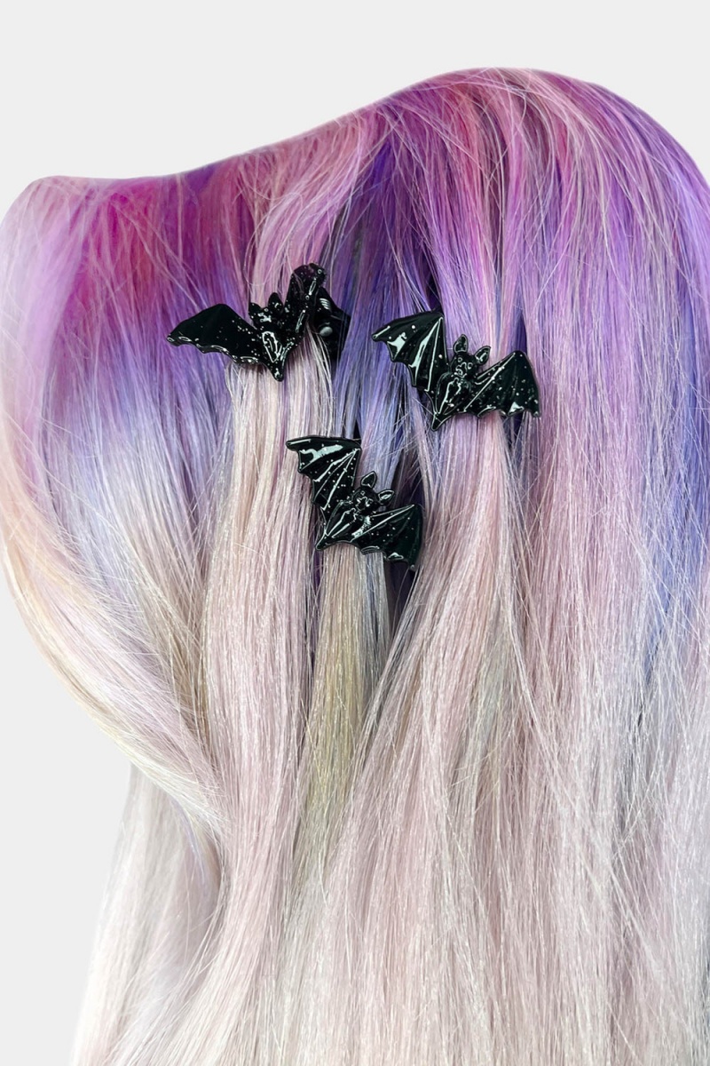 Killstar Wing It Hair Claws Negros | 36982-ZHGU