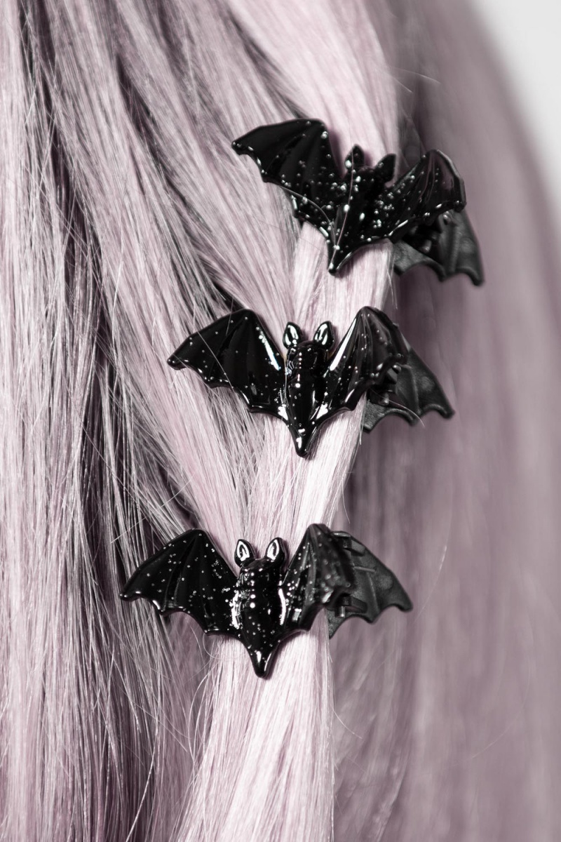 Killstar Wing It Hair Claws Negros | 36982-ZHGU