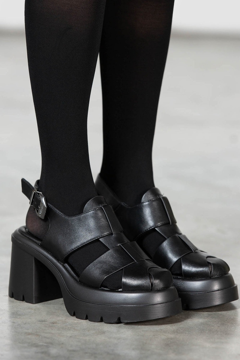 Killstar Wintermoss Plataforma Sandals Negros | 86037-PJNU