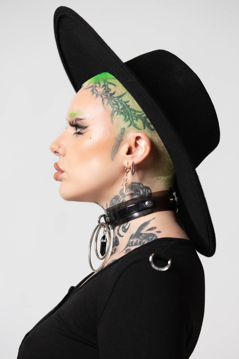 Killstar Witch Brim Hat [B] Negros | 34829-CKEY