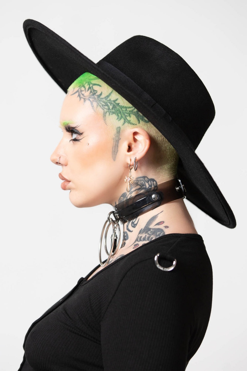 Killstar Witch Brim Hat [B] Negros | 34829-CKEY