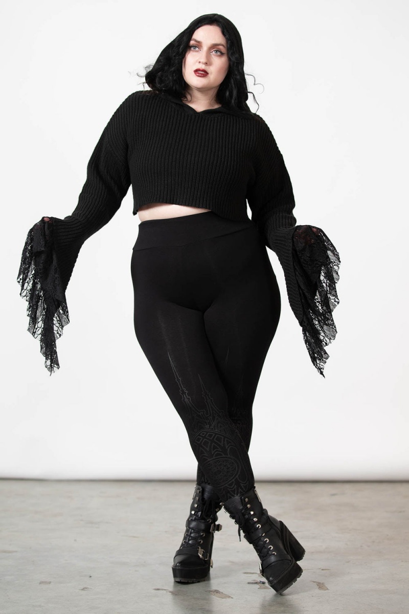 Killstar Witch Cult Knit Sueter Negros | 03592-SPNM