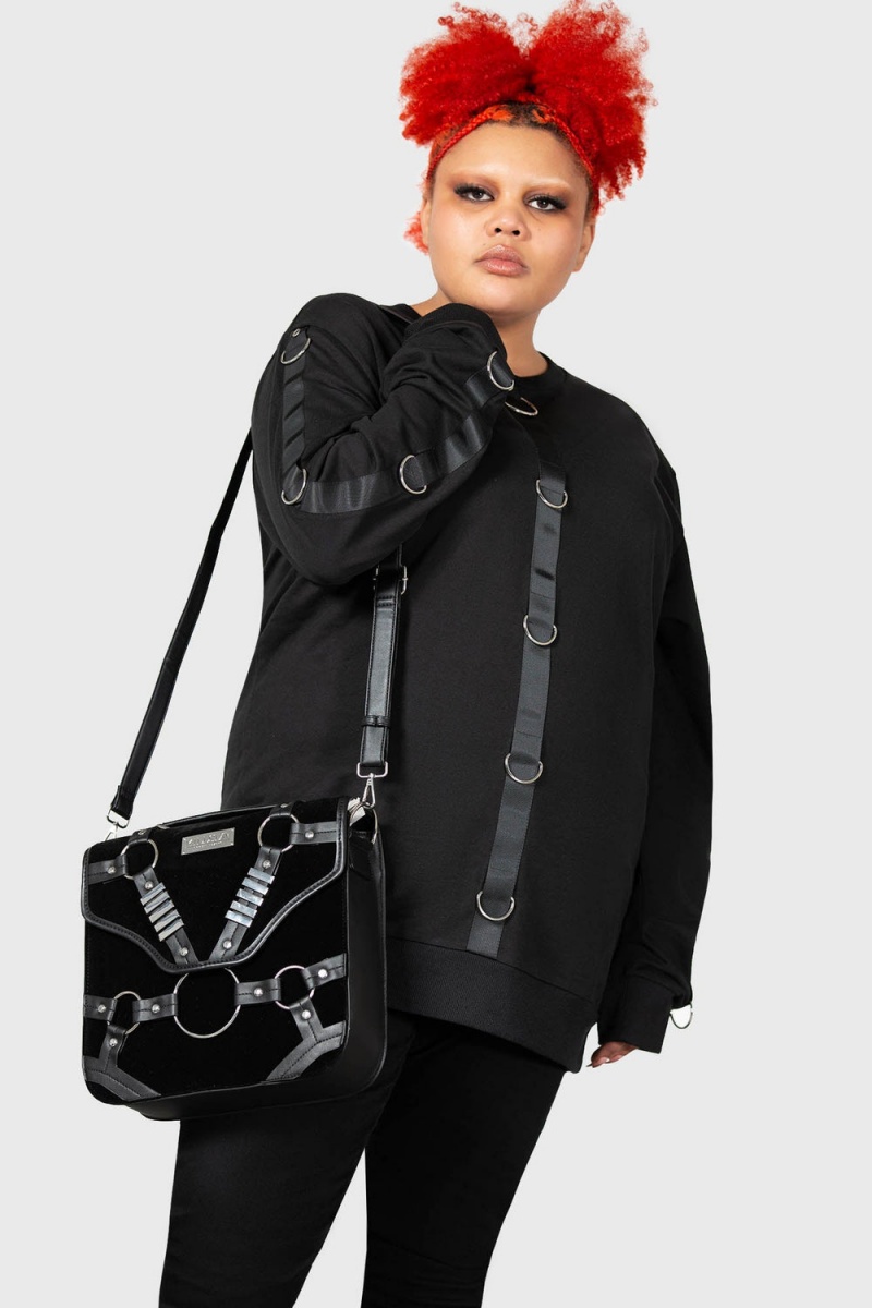 Killstar Witches Of Wicked Messenger Bag Negros | 91407-ZMXJ