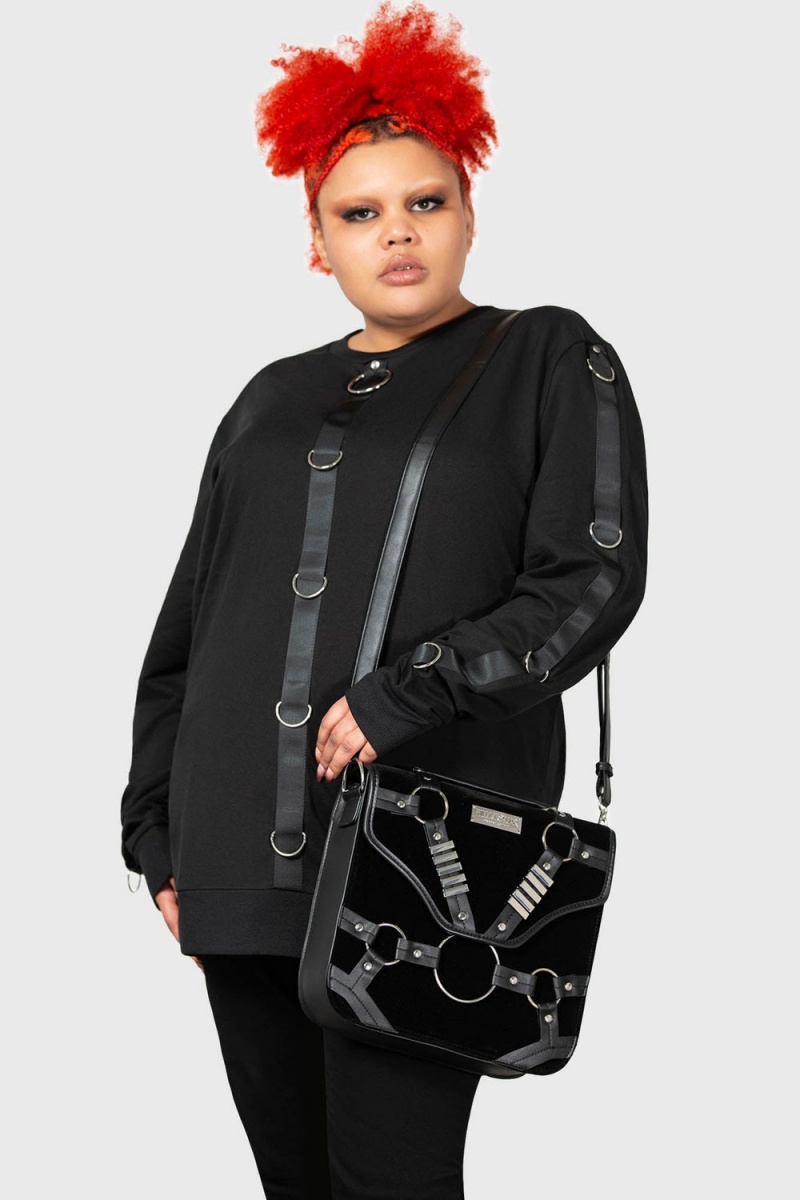 Killstar Witches Of Wicked Messenger Bag Negros | 91407-ZMXJ