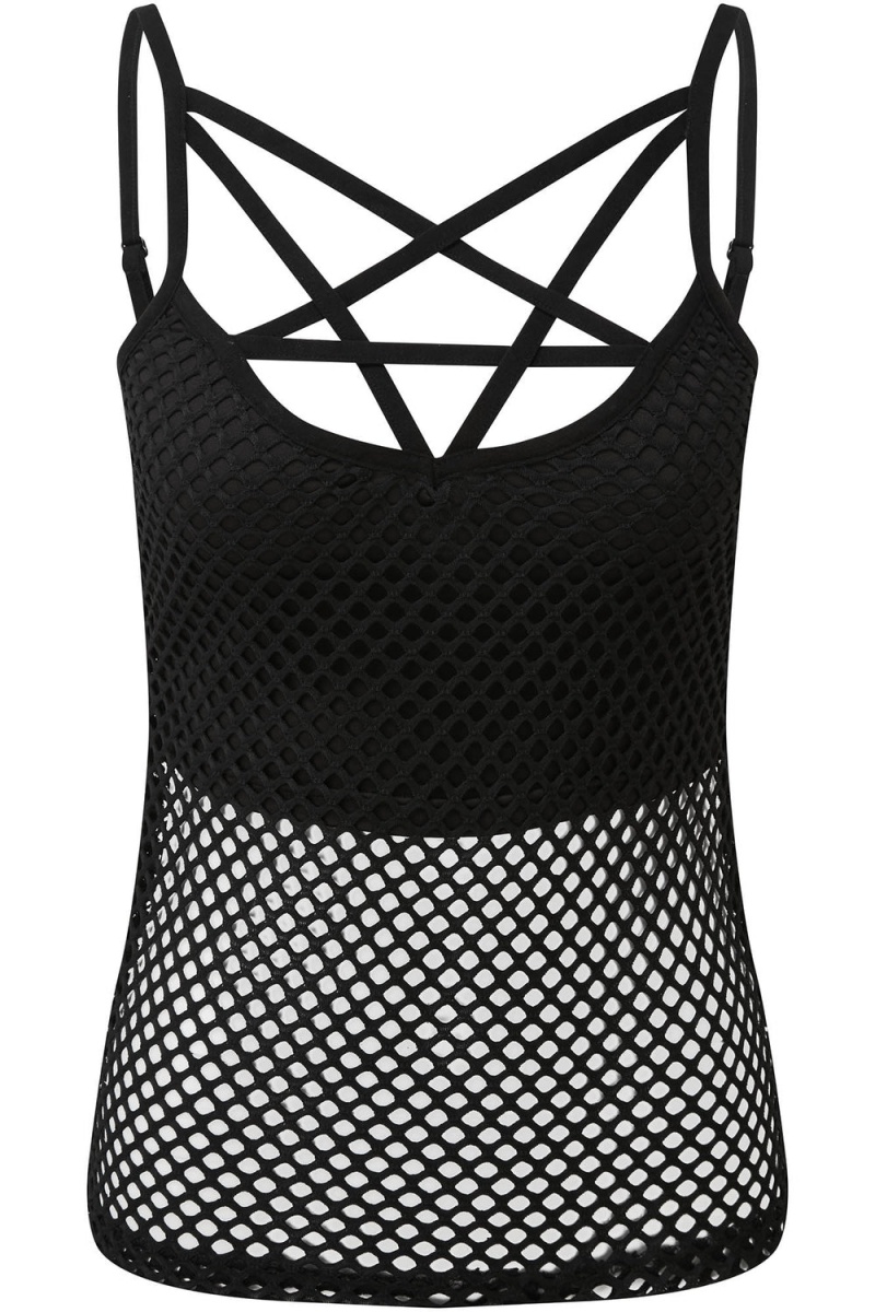Killstar Witchnet Correa Top Negros | 17943-EHZI