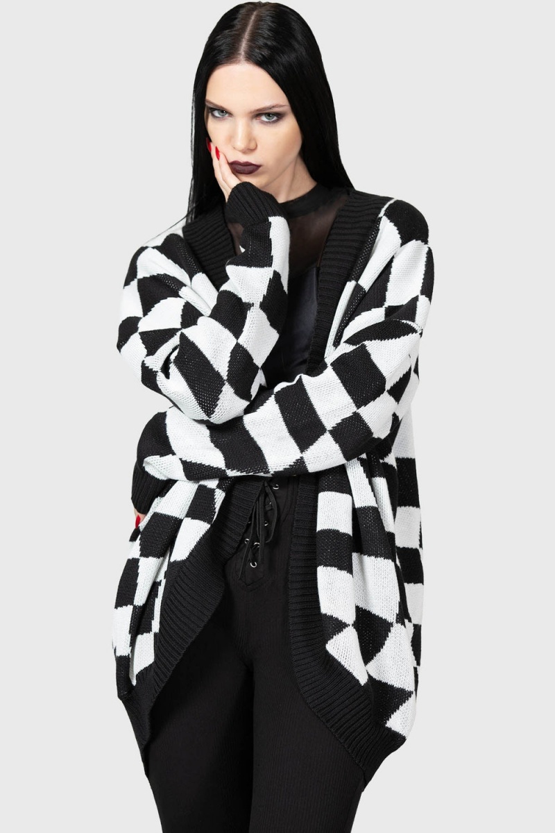 Killstar Your Move Cardigan Grises | 03678-MRVF
