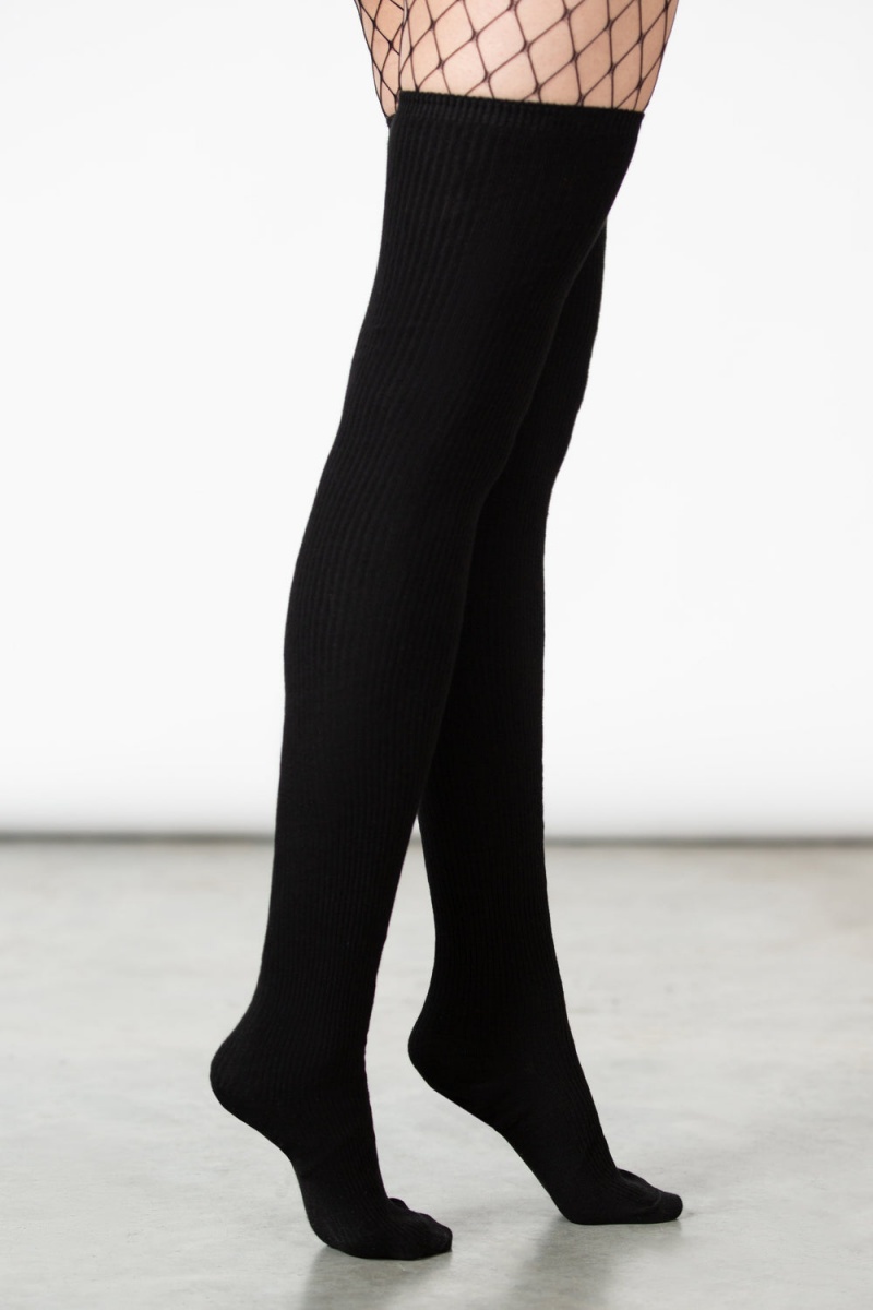 Killstar Zoey Long Socks [B] Negros | 38476-QLTI